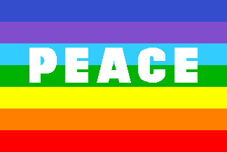 Flag with inscription PEACE, variant #4